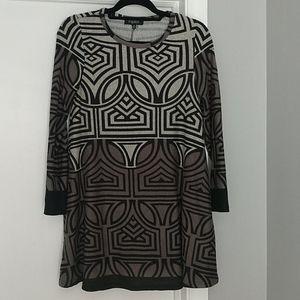 Papillon black, grey and brown tunic